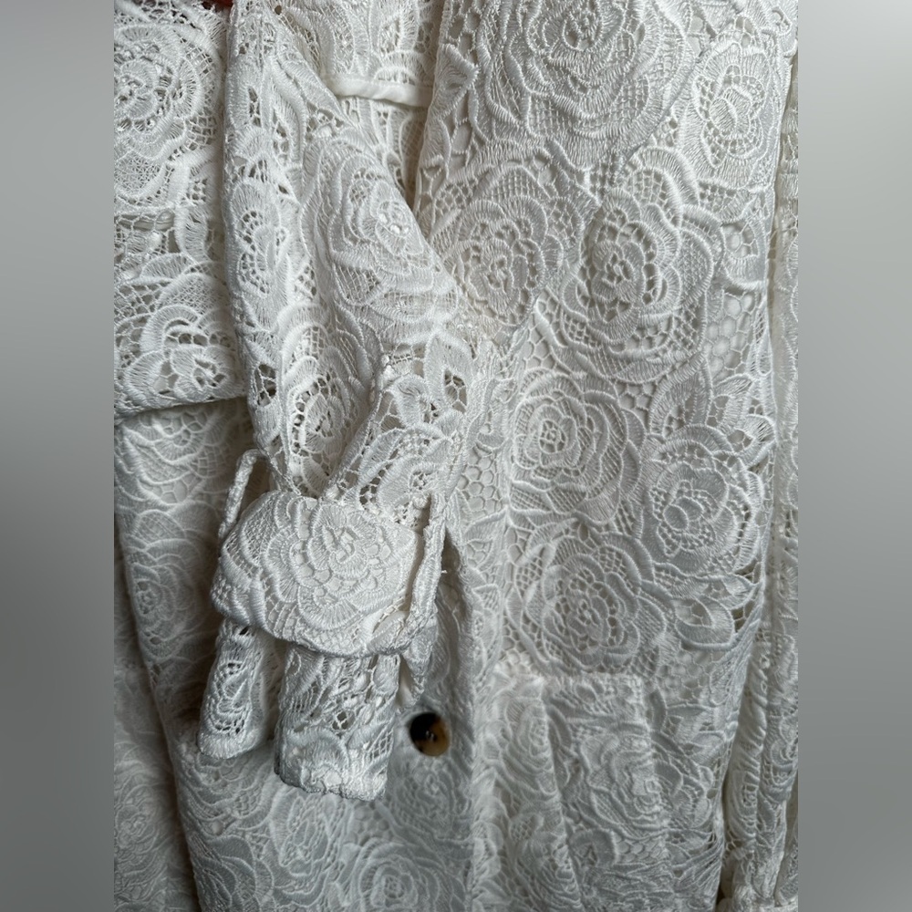 McQ by Alexander McQueen White Lace Blazer-never been used - Picture 3 of 12